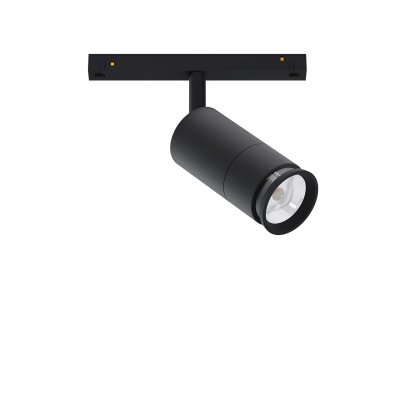 GELEN ZOOM 10W Bodové svítidlo do magnetického systému, nastav. směr svícení, těleso kov, povrch černá/bílá, LED 10W, 800lm, teplá 3000K/neutrální 4000K, stmív. DALI, nast. vyzař. úhel 15°-60°, 48V, IP20, rozměry d=55mm, h=120mm.