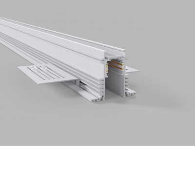 KASEL track RECESSED 48V DALI Podhledová, bezrámečková lišta pro magnetický systém, materiál hliník, povrch bílá, stmívání DALI, 48V, rozměry 57x53mm, l=2000mm.