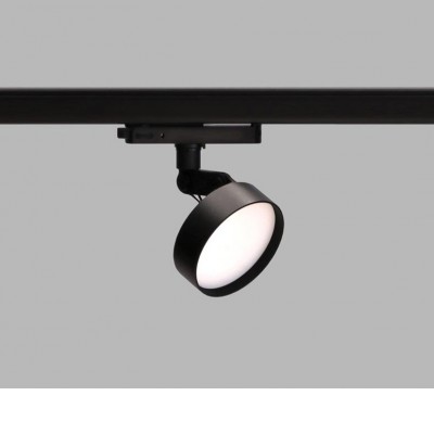 ELIE 12W 3F DALI Svítidlo do 3-fázové lišty, těleso hliník, povrch bílá/černá, difuzor plast opál, LED 12W, 1000lm, teplá 3000K, stmív. DALI dle typu, 230V, IP20, rozměry d=113mm, h=35mm.