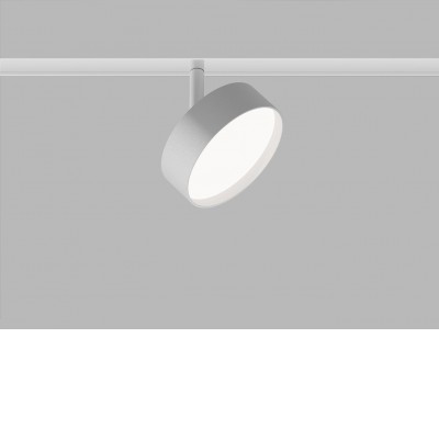 STEIN 12W DALI Svítidlo do magnetického systému, nast. směr svícení, těleso kov, povrch bílá, difuzor plast opál, LED 12W, 1000lm, teplá 3000K, stmív. DALI, 48V, IP20, rozměry d=113mm, h=90mm.