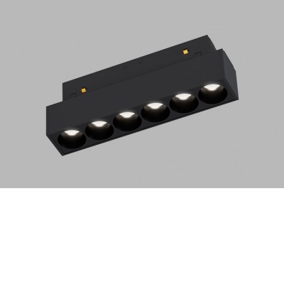 STAK 6W CCT Svítidlo do magnetického systému, těleso kov, povrch černá, LED 6W, 534lm, přepín CCT teplá 3000K/3500K/neutrální 4000K, vyzař. úhel 38°, 48V, IP20, rozměry 121x44x22mm.