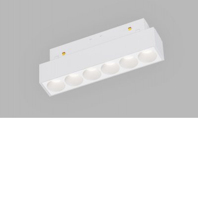 STAK 6W TW CCT DALI Svítidlo do magnetnetického systému, kov, bílá, LED 6W, 534lm, TW nast. CCT teplota teplá 2700K-denní 6500K, vyzař. úhel 38°, 48V, IP20, rozměry 205x44x22mm.