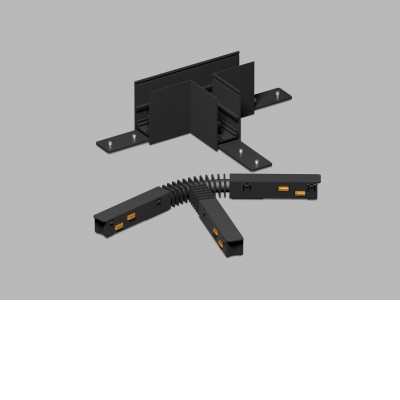 KASEL T spojka 48V DALI T-konektor, spoj pro magnetický systém, materiál hliník, povrch černá/bílá, stmívání DALI, 48V, rozměry 110x68x53mm.