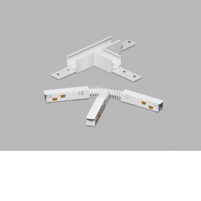 INDHOVE T-spojka T-konektor, spoj pro magnetický systém, materiál hliník, povrch bílá, stmívání DALI, 48V, rozměry 110x68x27mm.
