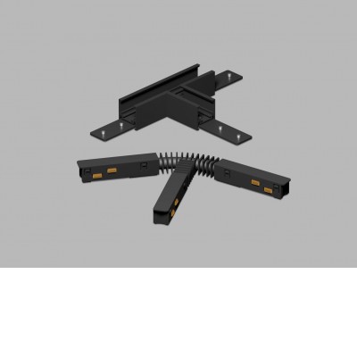 INDHOVE T-spojka T-konektor, spoj pro magnetický systém, materiál hliník, povrch černá/bílá, stmívání DALI, 48V, rozměry 110x68x27mm.