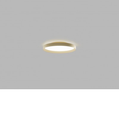 RANDY C Stropní svítidlo, hliník, zlatá, difuzor plast opál, LED 36W, 2800lm TW nastavitelná teplota CCT teplá 3000K-neutrální 4000K, Ra90, stmív ZigBee, 230V, IP20, d=400mm, h=70mm