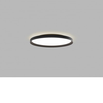 RANDY C Stropní svítidlo, hliník, černá, difuzor plast opál, LED 36W, 2800lm TW nastavitelná teplota CCT teplá 3000K-neutrální 4000K, Ra90, stmív ZigBee, 230V, IP20, d=400mm, h=70mm