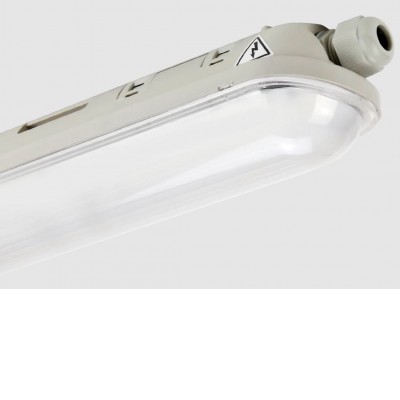 LORAS 30W DALI Průmyslové, prachotěsné svítidlo, těleso plast šedá, difuzor plast, LED 30W, 4500lm, neutrální 4000K, stmív. DALI, Ra80, 230V, IP65, IK08, tř.1, rozměry 1180x61x72mm, průběžné zapojení.