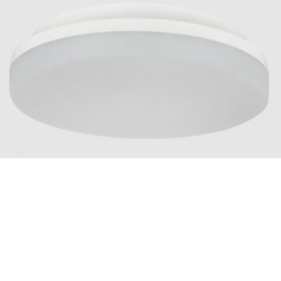 BACHE R 18W/24W IP54, HF senzor Stropní svítidlo, HF senzor pohybu, záběr 360°, dosah 8m, čas 90s, plast bílá, dif plast opál, LED 18W/1900lm, 24W/2600lm, teplá 3000K/neutrální 4000K, do koupelny IP54, tř.2, rozměry dle typu.