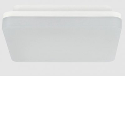 BACHE SQ 18W IP54 Venkovní stropní svítidlo, těleso plast, povrch bílá, dif plast opál, LED 18W, teplá 3000K/1900lm nebo neutrální 4000K/2000lm, 230V, IP54, tř.2, rozměry 220x220x51mm.
