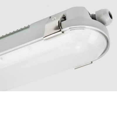 ZIERIK 10-40W/25-55W/30-55W/60-80W Průmyslové, prachotěsné svítidlo, plast šedá, dif plast, LED 40W nebo nast. výkon 10-40W/25-55W/30-55W/60-80W, neutrální 4000K nebo přepín CCT teplá 3000K/neutr. 4000K/denní 5000K, stmív. dle typu, 230V, IP66, IK10, tř.2