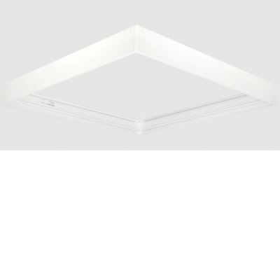 MR124 - Rám pro LED panel 600x600x62 Montážní rám pro stropní montáž LED panelu, materiál kov, povrch bílá, rozměry 600x600x62mm, DIY šroubovací, rozložený