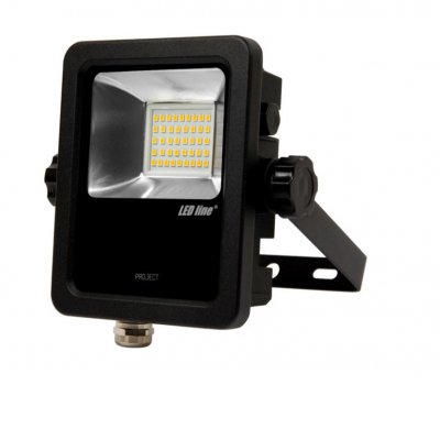 DIGESTO 16W Venkovní reflektor, hliník, černá, krycí sklo čiré, LED 16W, 1760lm, neutrální 4000K, vyzař úhel 120°, 230V, IP65