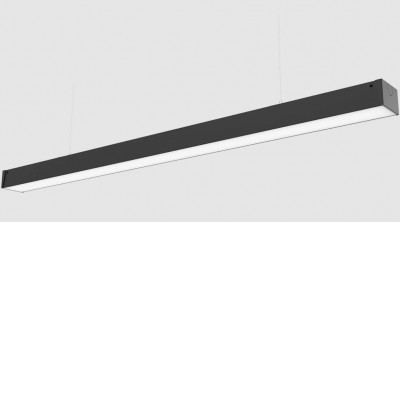 MIHES 20W Přisazené/závěsné svítidlo, těleso plast černá, LED 20W, 2600lm, neutrální 4000K, vyzař. úhel 120°x120°, Ra80, 230V, IP20, tř.1, rozměry 586x52x70mm.