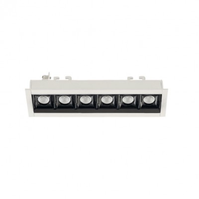 CELLULAR LED 6 Stropní, podhledové, bodové, svítidlo, těleso kov, povrch bílá, komínek bílá, nebo černá, LED 13W, teplá 2700K, nebo 3000K, vyzař. úhel 15°/34°/50, Ra90, 700mA, UGR<13, IP20, rozměry 173x46x50mm