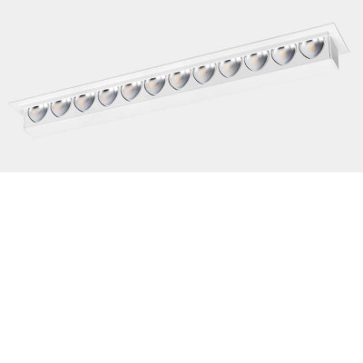 UNCUS LED 12W Stropní podhledové svítidlo, základna hliník, povrch bílá, LED 12W, 842lm, teplá 2700K, Ra92, WALLWASHER, 230V, IP23, tř.3, rozměry 276x49x16mm.