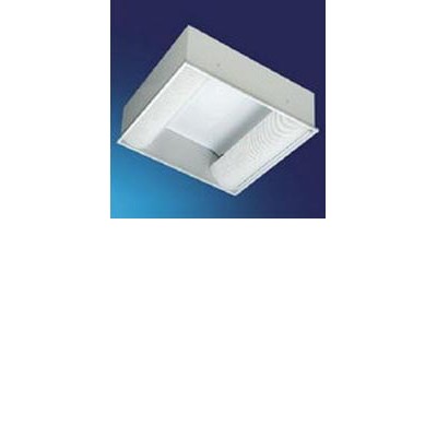 AFER Podhledové stropní svítidlo čvercové, bílé, nepřímé boční osvětlení, 36W, 40W, 55W, 2G11, 230V, IP20, 617x595x122mm