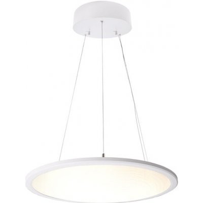 COPY R Závěsné svítidlo, hliník, povrch bílá, dif plast opál, LED 50W, teplá 3000K, 5100lm,  stmív TRIAC, Ra80, 230V, IP20, rozměry d=580mm, vč závěs lanka l=1500mm, lze zkrátit, svítí nahoru/dolů