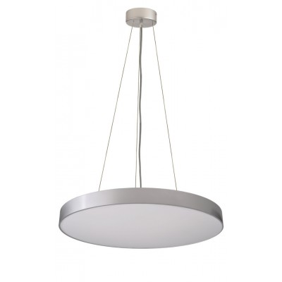 LAVO SU 65W CCT Závěsné svítidlo, hliník šedostříbrná, dif plast opál, LED 65W, přepín. CCT teplá 3000K-neutrální 4000K, stmív TRIAC, Ra80, 230V, IP20, rozměry d=600mm, vč závěs lanka až l=3000mm, svítí nahoru/dolů