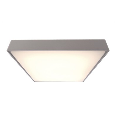 QUADRATA LED Stropní stropní venkovní svítidlo, základna plast, povrch šedá, difuzor plast opál, LED 20W/16W/10W, teplá 3000K nebo neutrální 4000K, Ra80, 230V, IP65, tř.2, rozměry dle typu