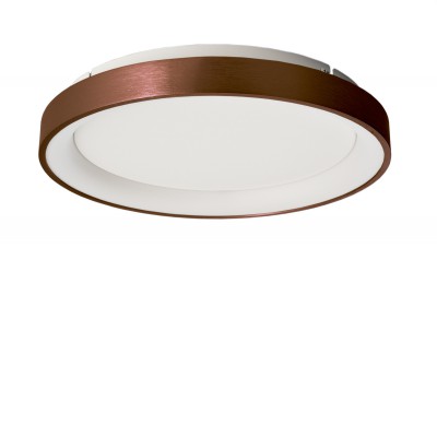 LANEA PL 60W CCT Stropní svítidlo, těleso hliník, povrch kávová, difuzor plast opál, LED 60W, přepín CCT teplá 3000K-neutrální 4000K, stmívatelné TRIAC, d=780mm, h=60mm, svítí nahoru/dolů
