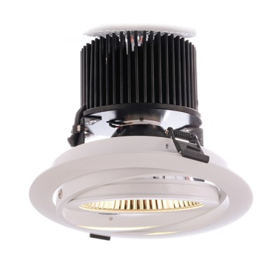 PALUS LED 44W Podhledové stropní svítidlo, výklopný sv.zdr. +-30°, materiál hliník, povrch bílá, LED 44W, teplá 3000K nebo neutrální 4000K, 3300lm/3580lm, Ra90, 230V, 1400mA, IP20, tř.2, rozměry d=186mm, h=157mm