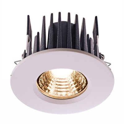 KAPEGO COB LED 8W IP65 Stropní, vestavné, bodové, svítidlo, těleso hliník, povrch šedostříbrná, sklo čiré, LED 8W, teplá 2700K, vyzař. úhel 40°, 350mA, IP65, d=78mm, h=44mm, TRAFO SAMOST