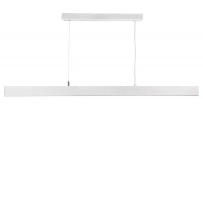 OLPE I Závěsné svítidlo, těleso hliník, povrch bílá, LED 28W, neutrální 4000K, 3165lm, stmív TRIAC, UGR<19, Ra80, 230V, IP20, rozměry 1177x53x53mm, vč závěs lanka l=3000mm, lze zkrátit, svítí dolů.