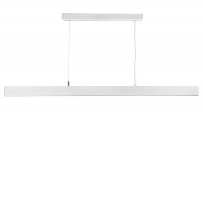 OLPE II Závěsné svítidlo, těleso hliník, bílá, LED 60W, neutrální 4000K, 7180lm, stmív DALI, UGR<19, Ra80, 230V, IP20, rozměry 1177x53x53mm, vč závěs lanka l=3000mm, lze zkrátit, svítí nahoru/dolů.