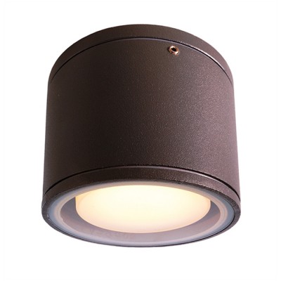 ACRIS GX53 1x9W IP54 Přisazené stropní venkovní svítidlo, materiál hliník, povrch antracit, difuzor plast opál, pro LED 1x9W, GX53, 230V, IP54, tř.1, rozměry d=108mm, h=92mm