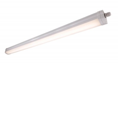 TRI PROOF Stropní přisazené průmyslové svítidlo, PIR senzor, těleso plast bílá, LED 18W, neutrální 4000K, 1900lm, 230V, IP65, IK08, rozměry 665x61x56mm.