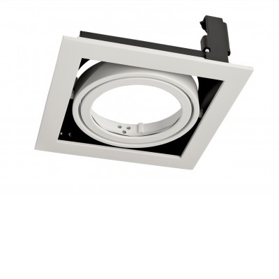 NOWA rám ISQ Podhledové, bodové svítidlo, materiál hliník, povrch bílá, pro LED modul 1x31W, rozměry 140x140x77mm.