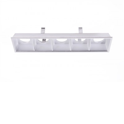 WELL DONE GRILL 10W Mřížka bodového svítidla, materiál plast, povrch stříbrná mat, rozměry 123x22x30mm