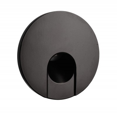 ALWAID Dekorativní kryt pro vestavné svítidlo do stěny, kruhové, materiál hliník, povrch černá, detail kruhový výřez, rozměry d=78mm.
