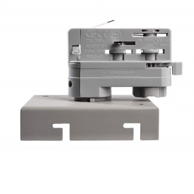 DERYL adaptér 3F, tříokruhový adapter pro napájení svítidel, 3x230V, materiál plast, barva bílá/šedá, rozměry 102x88x85mm.