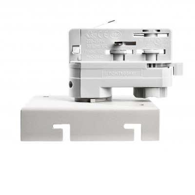 DERYL adaptér 3F, tříokruhový adapter pro napájení svítidel, 3x230V, materiál plast, barva bílá, rozměry 102x88x85mm.