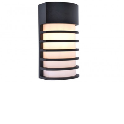 EXTRAHO 1x40W, E27, IP54 Nástěnné venkovní svítidlo, těleso hliník, povrch černá mat, dif plast opál, pro žárovku 1x40W, E27, 230V, IP54, tř.1, rozměry 130x243x100mm.