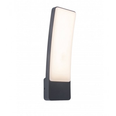 LITA 18W smart CCT VÝPRODEJ Nástěnné venkovní svítidlo, hliník, šedočerná, LED 18W, 1200lm, dálk ovl nebo smart telefon Tuya, Bluetooth, stmívání, nast teplota CCT teplá 2700K - denní 6400K, 230V, IP54, rozměry 3