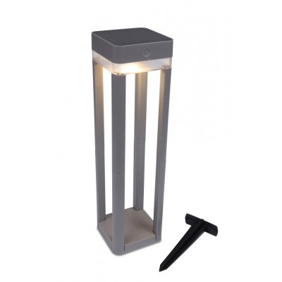 SOLAR POLE 1W Sloupkové, venkovní svítidlo se solárním panelem, materiál plast černá, difuzor plast opál, LED 1W, 100lm, teplá 3000K,Ra80, napájení solární panel, baterie, výdrž svícení 4h, IP44, 450x120x120mm