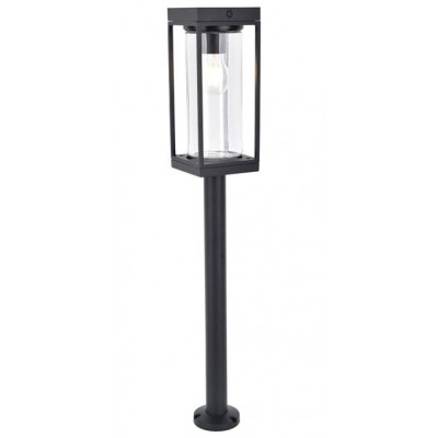 FAMILIS FL 1x2W, PIR SOLAR Sloupkové solární svítidlo, PIR senzor, záběr 120°, dosah 10m, hliník, černá mat, krycí sklo čiré, pro žárovku 1x2W, stmív STEP, P44, tř.3, 120x120mm, h=760mm, bodec do záhonu
