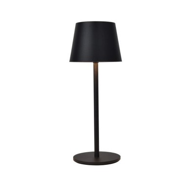 ADAME 1,1W, IP54, USB C Stolní lampa, těleso hliník, černá mat, krycí plast čirý, LED 1,1W, 100lm, teplá 3000K, dotyk stmívání, Ra80, napájení akumulátor 2200mAh, nabíjení USB C, IP54, rozměry d=110mm, h=280mm