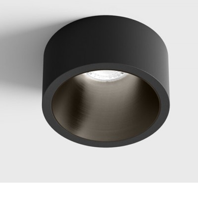 BLANKET BI 6,3W IP44 Stropní, podhledové, bodové svítidlo, plast, povrch vnější černá mat, vnitřní modročerná, LED 6,3W, 640lm, neutrální 4000K, vyzař. úhel 55°, Ra90, 230V, IP44, rozměry d=55mm, h=58mm.