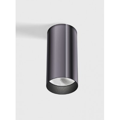ALEST PL 9W 35° Stropní přisazené bodové svítidlo, těleso hliník, povrch černá lesk, LED 9W, 540lm, neutrální 4000K, vyzař. úhel 35°, Ra90, 230V, IP20, rozměry d=52mm, h=110mm.