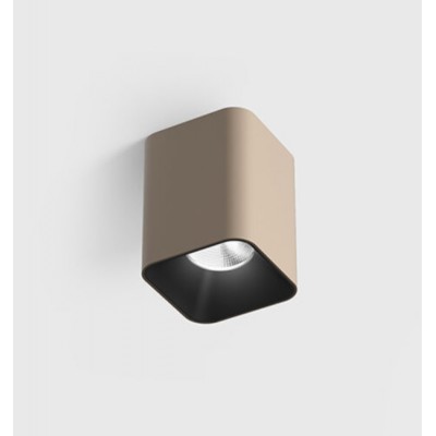 ARSCHO PL SQ 8W Stropní přisazené bodové svítidlo, těleso hliník, povrch béžová, LED 8W, 620lm, neutrální 4000K, vyzař. úhel 50°, UGR<19, Ra90, 230V, IP20, rozměry 52x66x52mm.