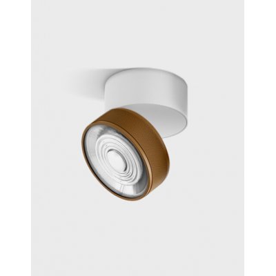DAME PL W 7W Stropní přisazené svítidlo, výklopné, hliník, povrch bílá a kávová, LED 7W, 624lm, teplá 3000K, vyzař. úhel 45°, Ra90, 230V, IP20, rozměry d=75mm, h=70mm.