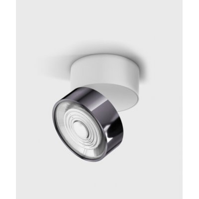DAME PL W 7W Stropní přisazené svítidlo, výklopné, hliník, povrch bílá a černá lesk, LED 7W, 624lm, teplá 3000K, vyzař. úhel 45°, Ra90, 230V, IP20, rozměry d=75mm, h=70mm.