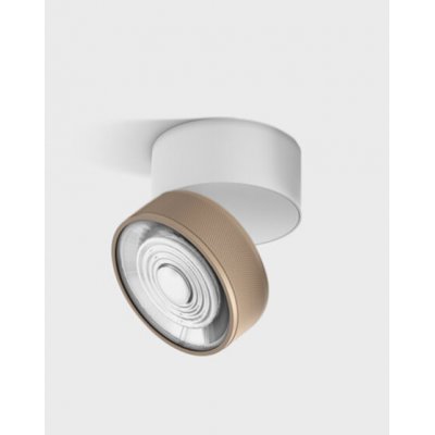 DAME PL W 7W Stropní přisazené svítidlo, výklopné, hliník, povrch bílá a béžová, LED 7W, 624lm, neutrální 4000K, vyzař. úhel 45°, Ra90, 230V, IP20, rozměry d=75mm, h=70mm.