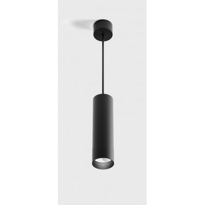 ALEST HL 12W CCT Závěsné bodové svítidlo, hliník, černá, LED 12W, 1150lm, vyzař. úhel 50°, stmívatelné TRIAC dim to warm 1800K-30000K, 230V, IP20, rozměry d=52mm, h=200mm, vč závěs kabelu l=1500mm, lze zkr.