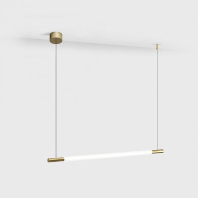 DEINZE HL 5W 48V Závěsné svítidlo, nast. směr svícení, základna kov, povrch mosaz, difuzor plast opál, LED 5W, 400lm, teplá 3000K, Ra90, 48V, IP20, tř.1, rozměry d=18mm, l=700mm, závěs lanko.