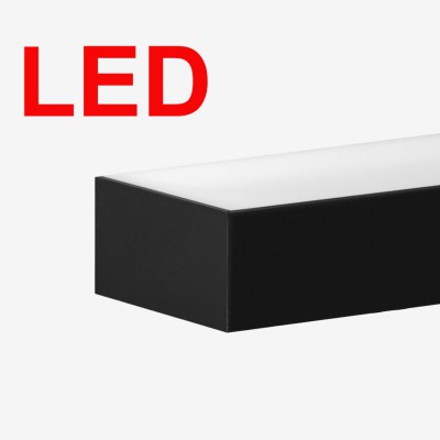 IZAR II LED 15,6W Nástěnné svítidlo, základna kov, povrch nerez, difuzor plast opál, LED 15,6W, 2460lm, neutrální 4000K, 230V, IP20, tř.1, 1200x80x40mm, svítí nahoru/dolů